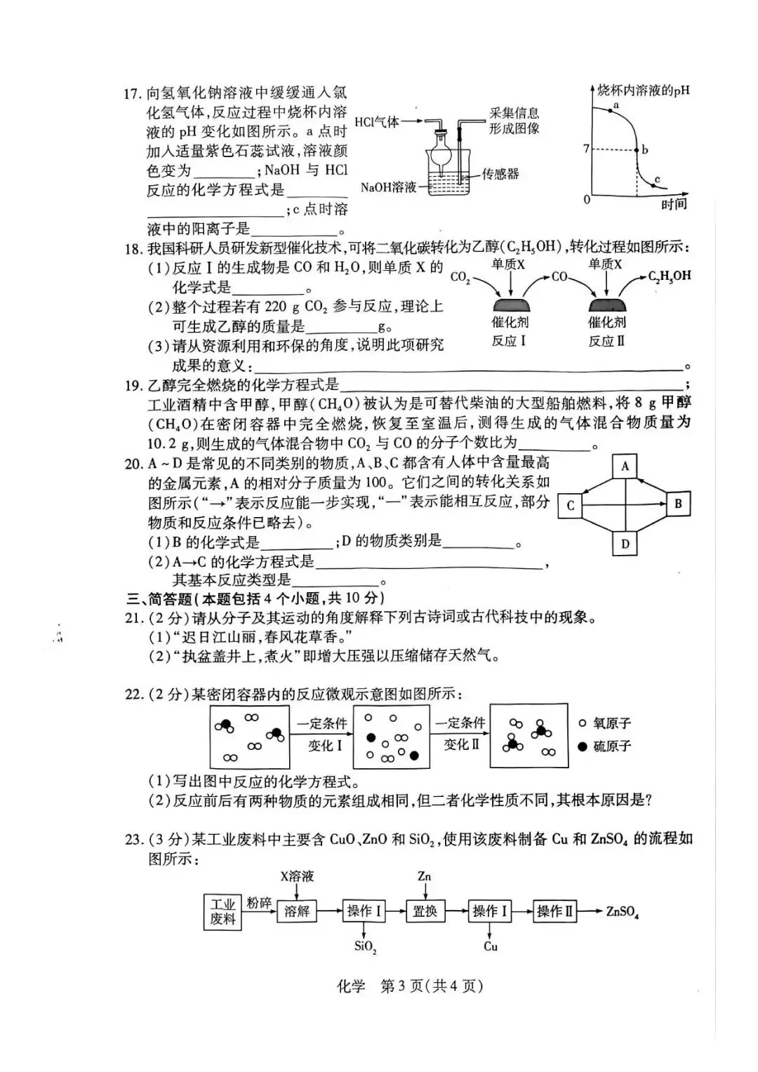 【一模真题】2026年新乡市中招一模试卷及答案7科全(含听力)-第34张图片-四季读书网