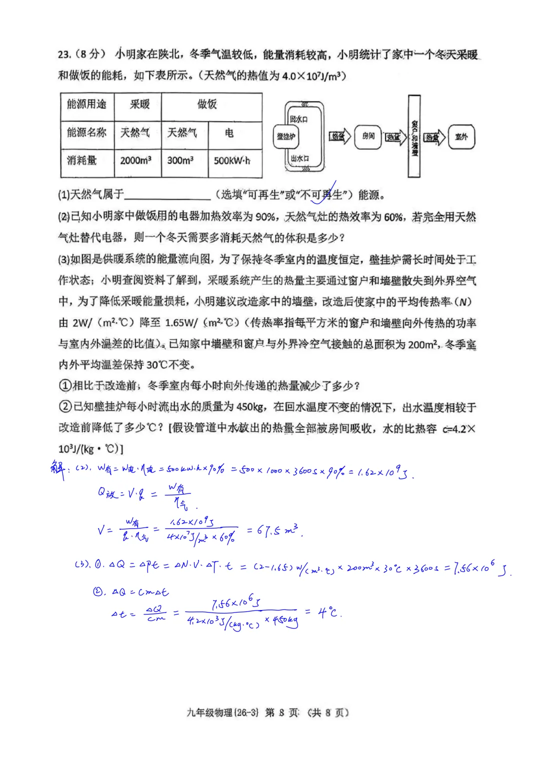 西工大附中2026届初三中考第三次模拟考试物理试卷简析答案-第8张图片-四季读书网
