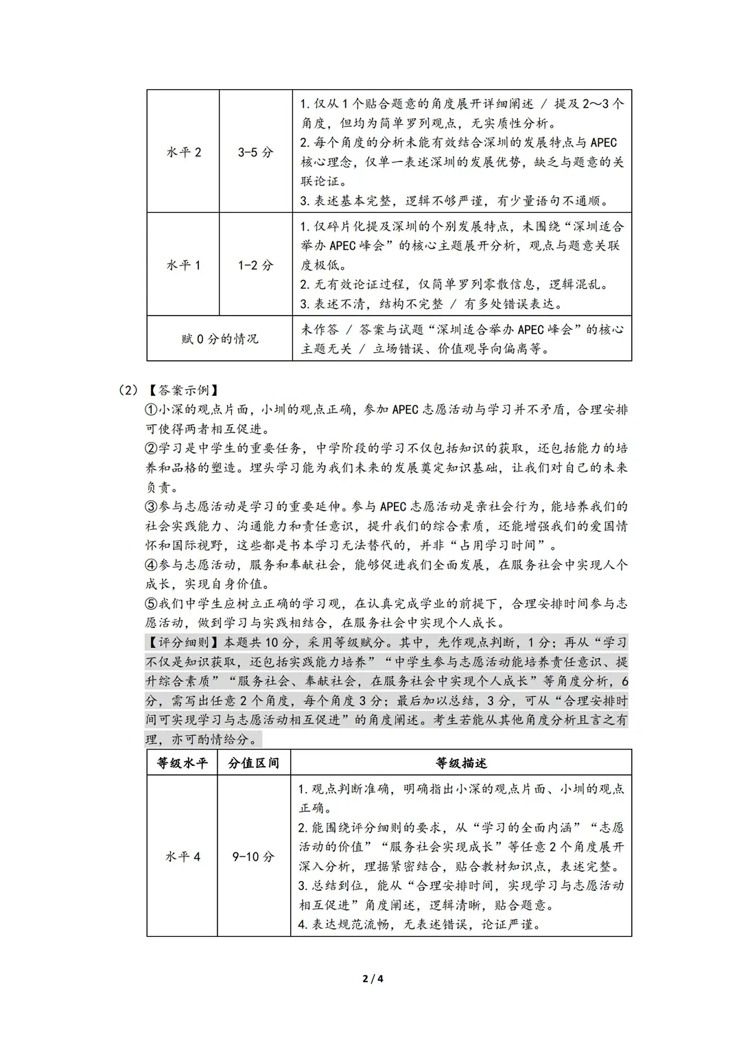 2026龙岗区一模真题出炉!数学、道法、历史部分试卷含答案解析!-第27张图片-四季读书网