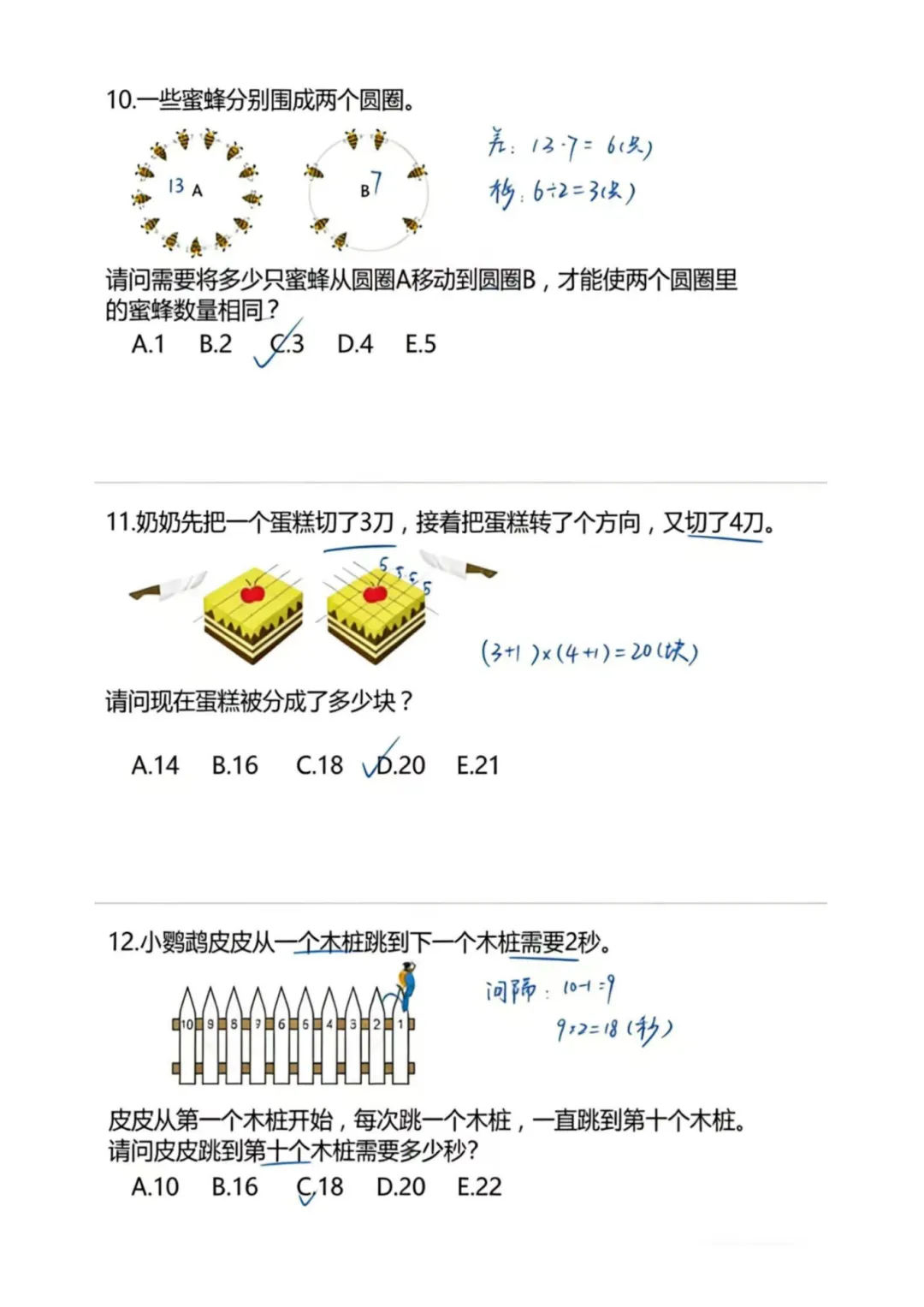 2026年袋鼠竞赛A等级真题答案完整版!-第4张图片-四季读书网