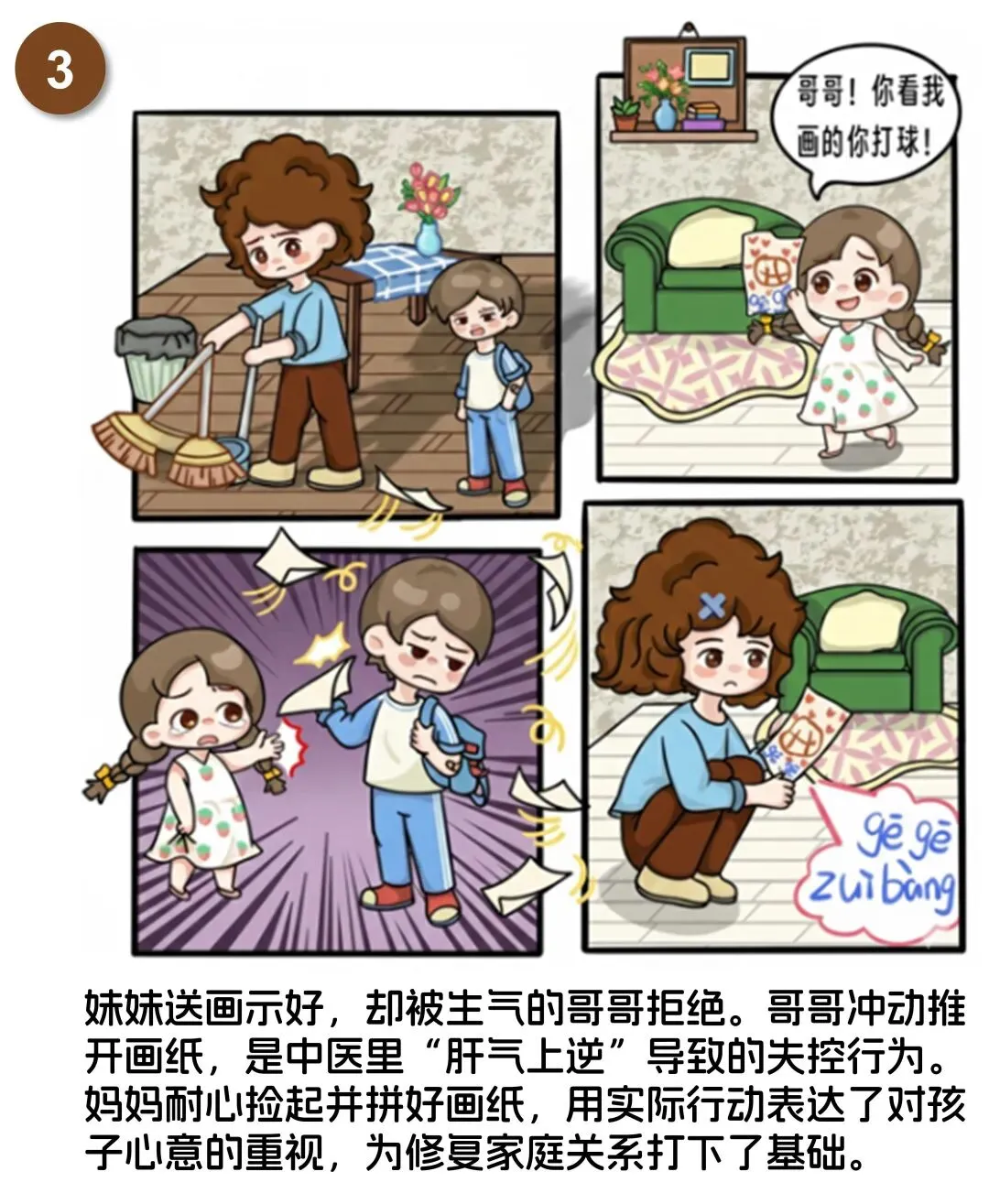 漫画《中医守童心》①丨65分数学试卷引发的早餐风波 第13张 漫画《中医守童心》①丨65分数学试卷引发的早餐风波 第13张