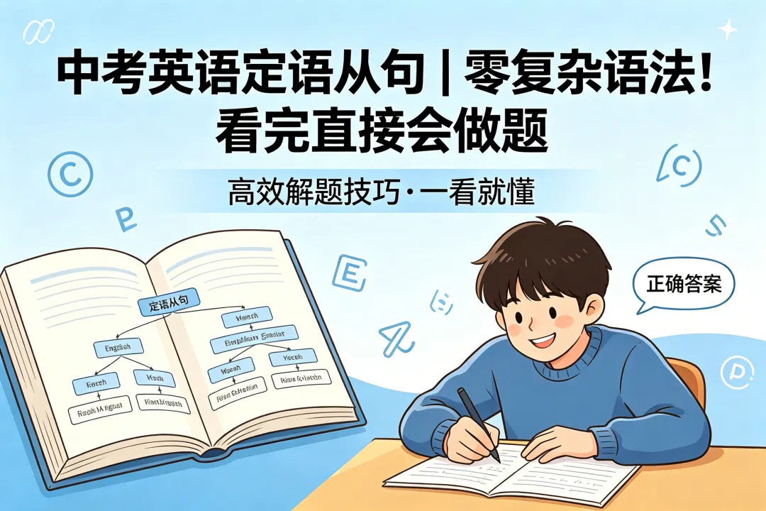 中考英语定语从句|零复杂语法!看完直接会做题 第1张 中考英语定语从句|零复杂语法!看完直接会做题 第1张