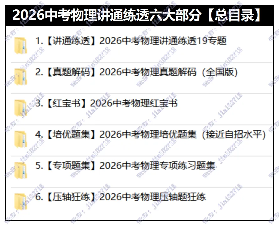 2026最新版中考复习资料上新啦——中考物理 第2张 2026最新版中考复习资料上新啦——中考物理 第2张