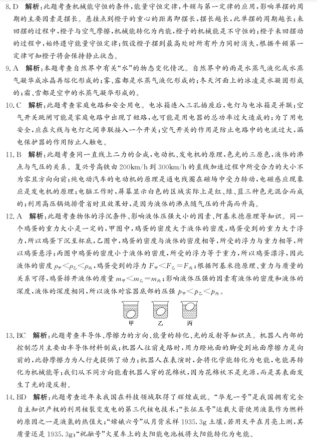 2025年中考物理真题模拟卷(二模)(含完整答案解析) 第9张