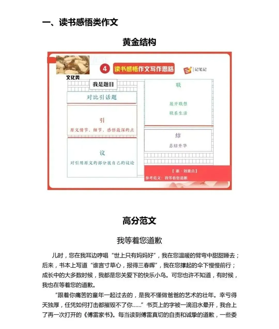 中考语文作文点睛(模板+范文)|文末免费下载 第2张