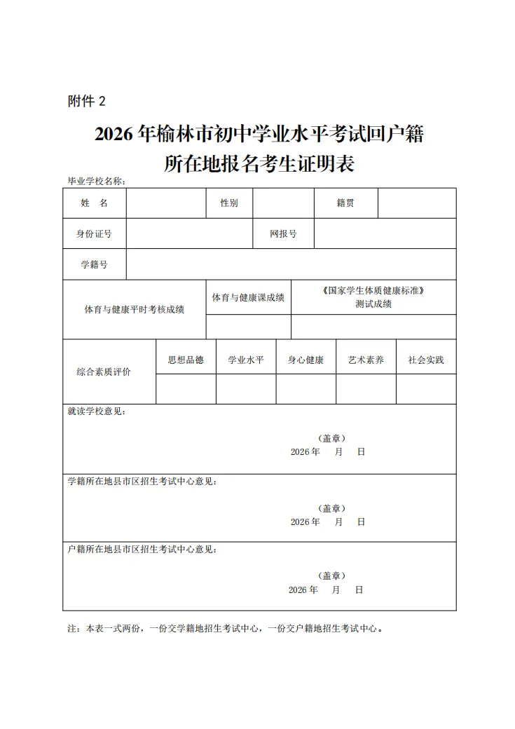 陕西这地中考报名时间公布! 第5张
