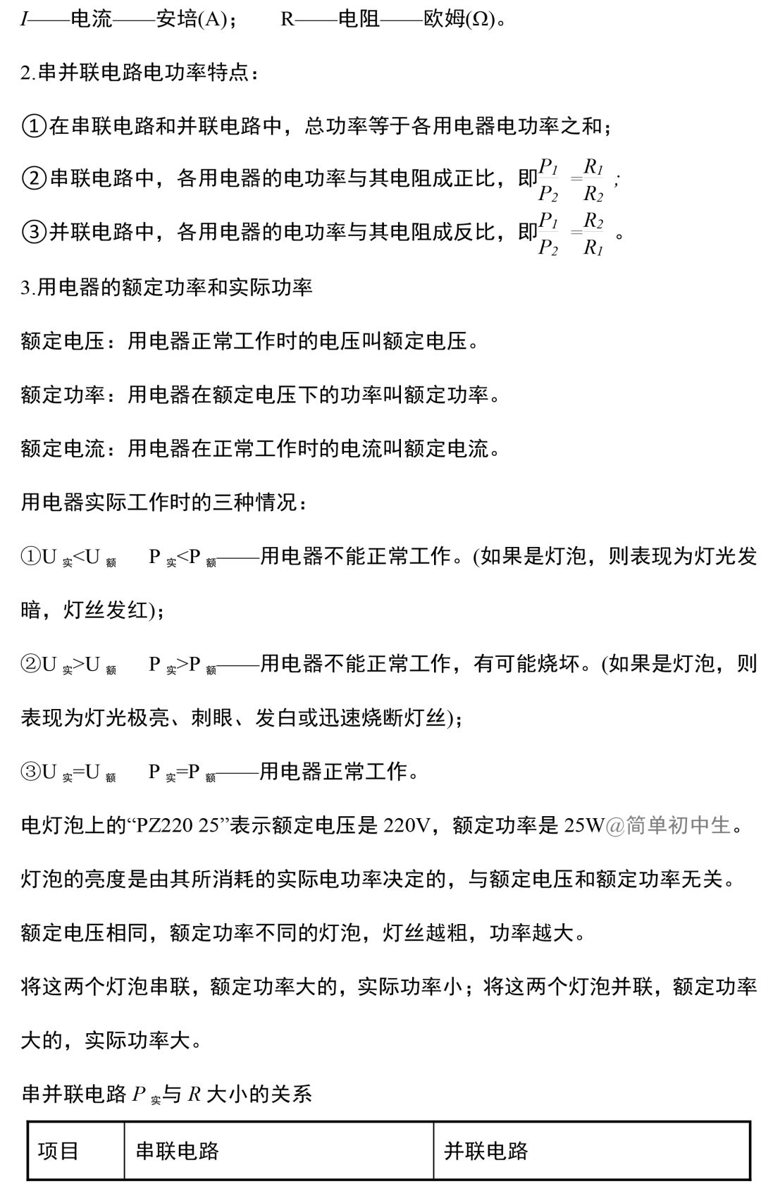 初中物理中考复习提纲 各章节复习知识点梳理 第186张