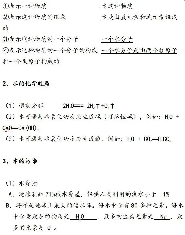 中考化学自然界的水考点梳理,收藏! 第3张 中考化学自然界的水考点梳理,收藏! 第3张