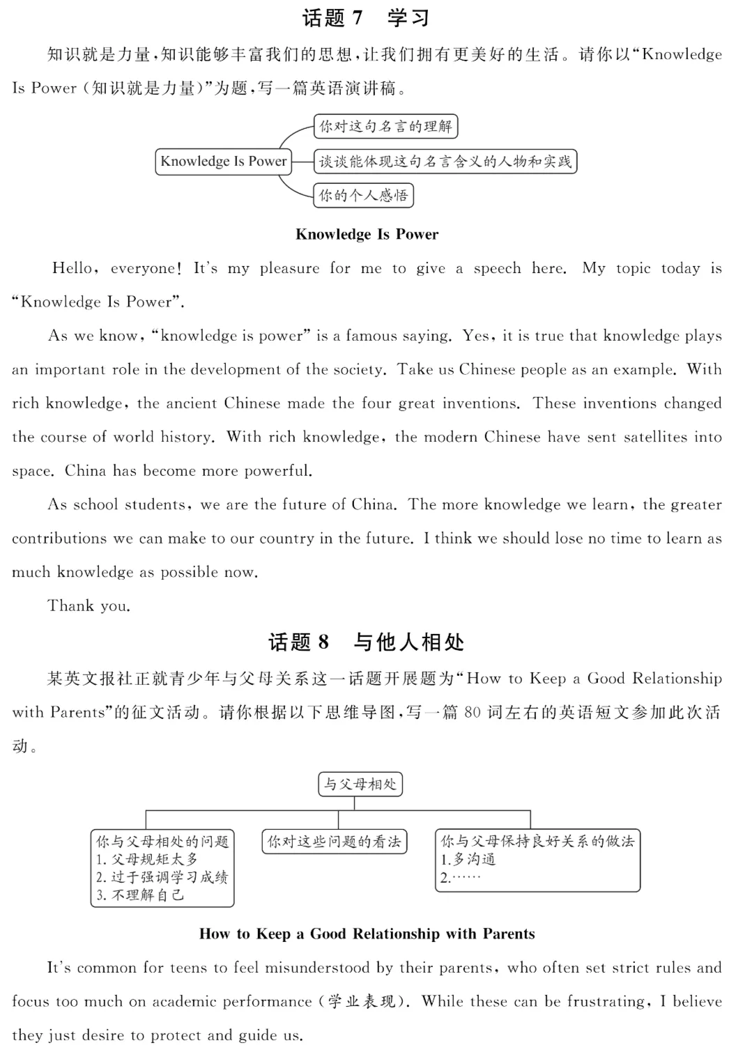 考前必看!中考英语作文热门话题TOP榜,配套高分优秀范文-第9张图片-四季读书网