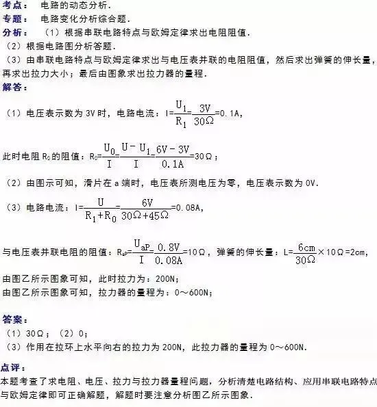 中考物理经典10大压轴题演练!(附答案) 第4张