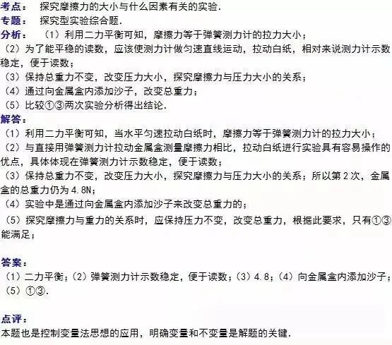 中考物理经典10大压轴题演练!(附答案) 第7张