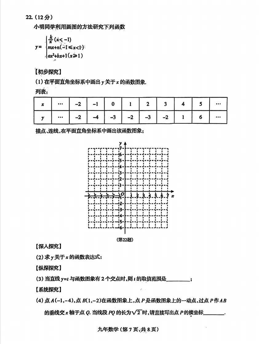 2025沈阳和平区中考数学零模试题+答案! 第10张
