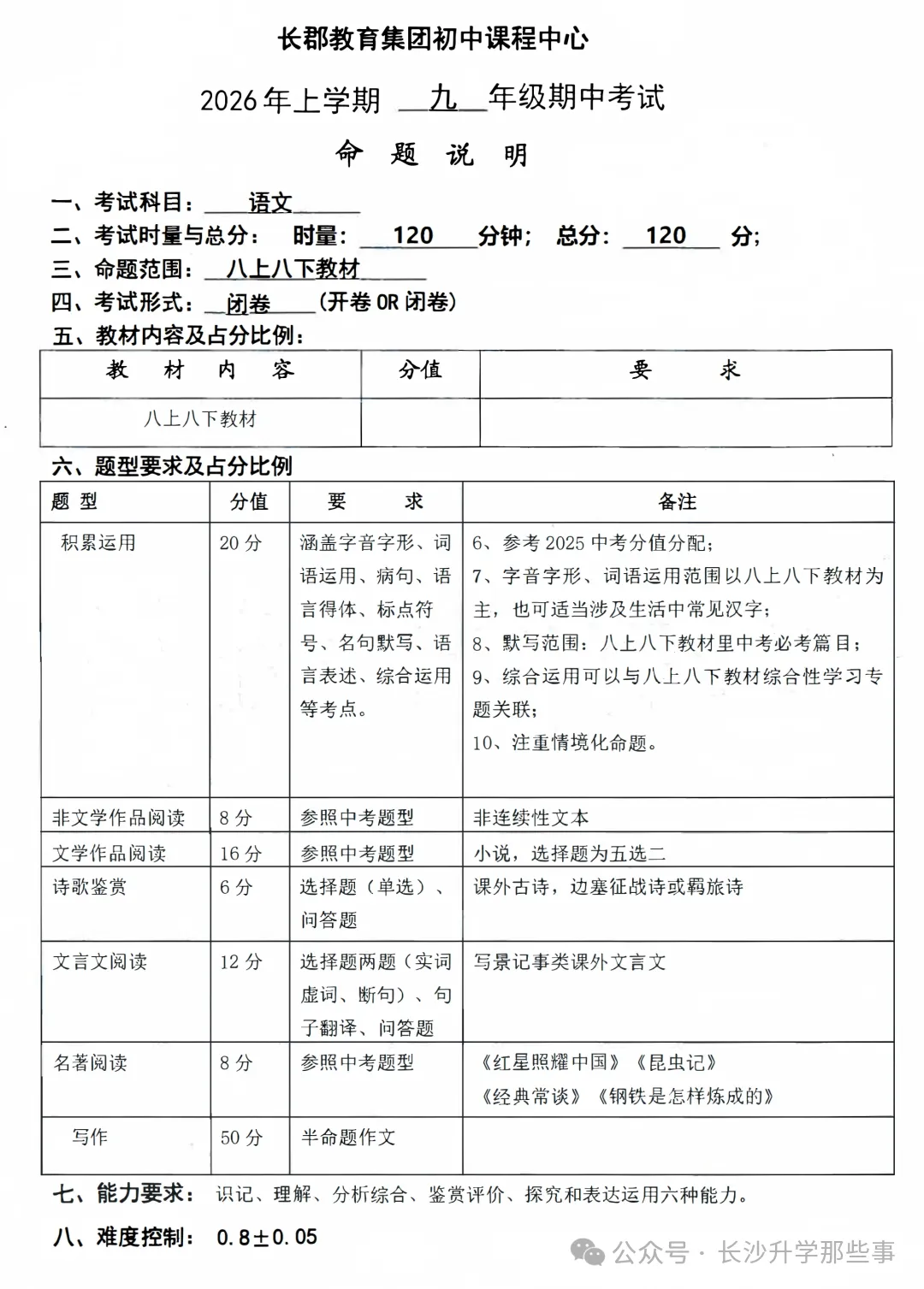 快讯:长郡集团初三期中考紧急调整,郡、雅同开考,意义重大! 第4张
