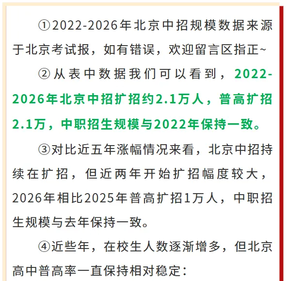 炸了!北京中考5年扩招2.1万,公办普高率直奔80%+ 第6张 炸了!北京中考5年扩招2.1万,公办普高率直奔80%+ 第6张