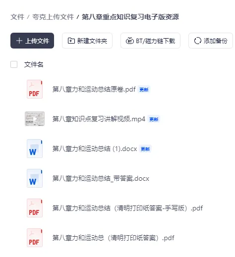 八下物理|第八章《运动和力》核心考点+真题练习,一便吃透(免费下载PDF文档) 第6张 八下物理|第八章《运动和力》核心考点+真题练习,一便吃透(免费下载PDF文档) 第6张