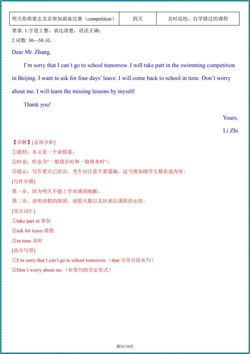 中考总复习|2026年中考英语写作满分必备模板(电子版可打印) 第12张