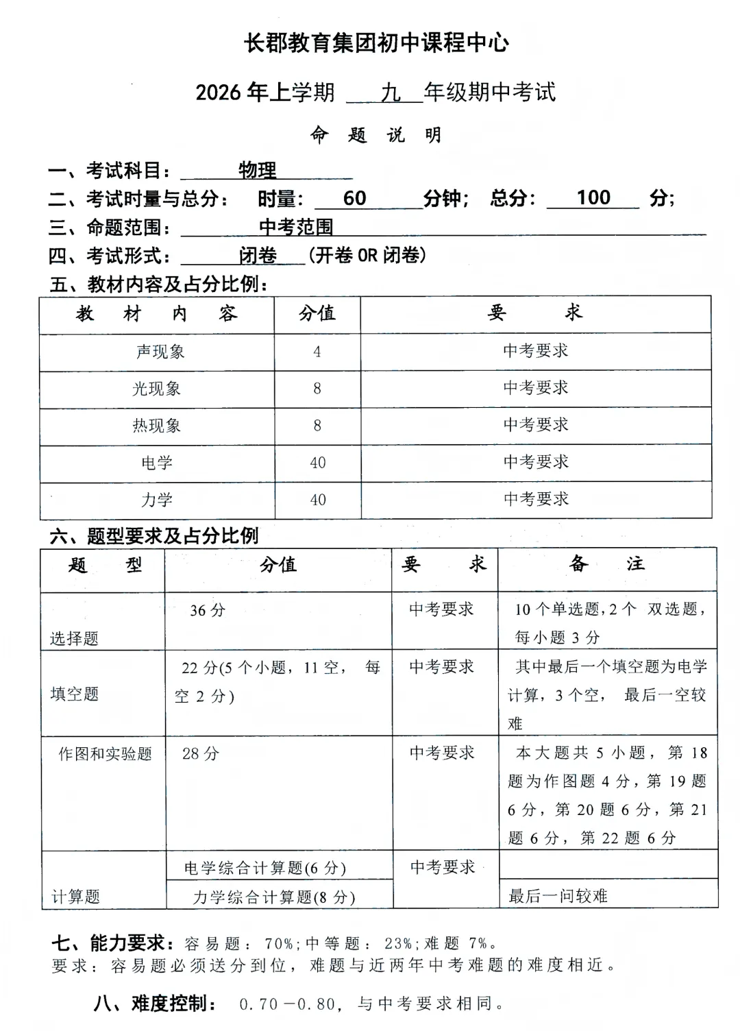 为避开体育中考,长郡集团紧急调整期中考试时间! 第27张 为避开体育中考,长郡集团紧急调整期中考试时间! 第27张