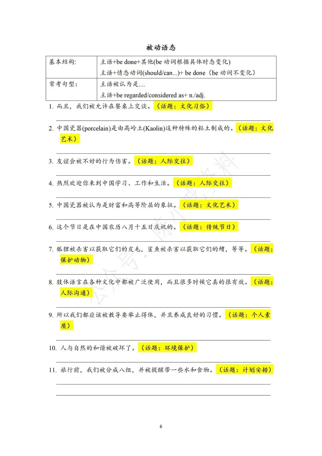 中考英语作文句式训练,高分必备! 第6张 中考英语作文句式训练,高分必备! 第6张