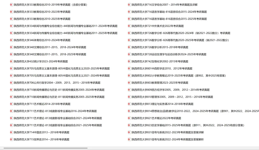 陕西师范大学考研专业课历年真题汇总(含2026真题)-第2张图片-四季读书网
