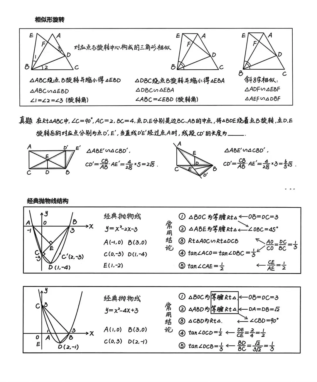 中考数学压轴题模型,一看就会-第5张图片-四季读书网