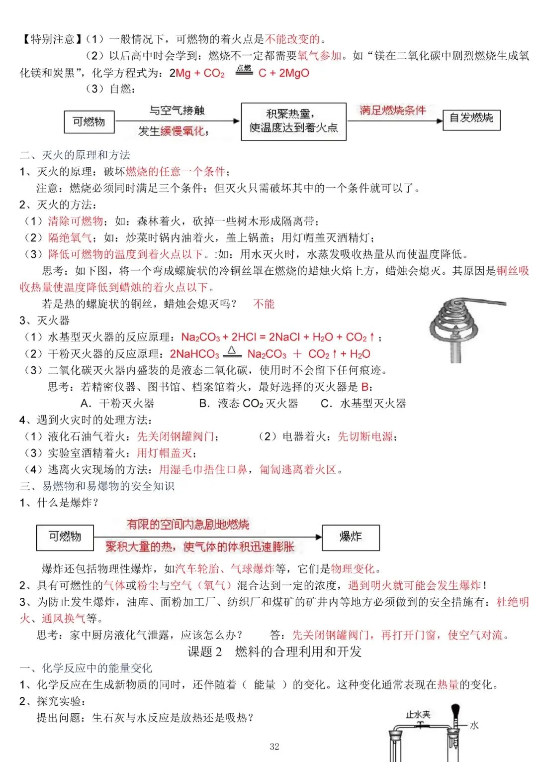 中考化学复习材料汇总 第32张 中考化学复习材料汇总 第32张