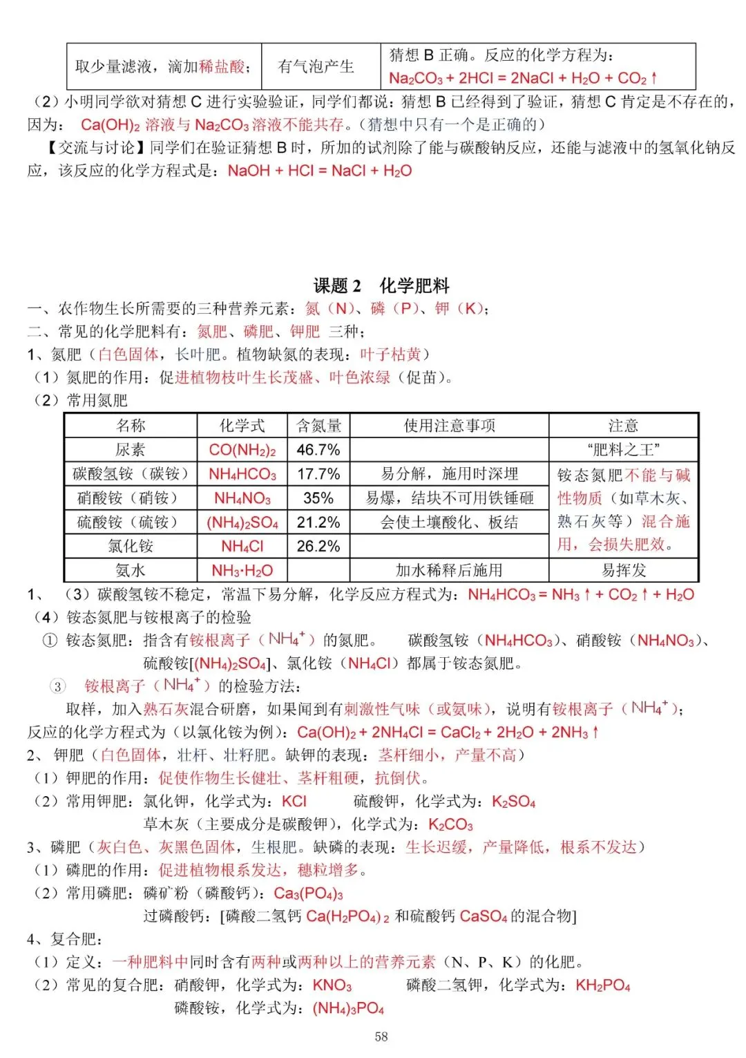 中考化学复习材料汇总 第58张 中考化学复习材料汇总 第58张
