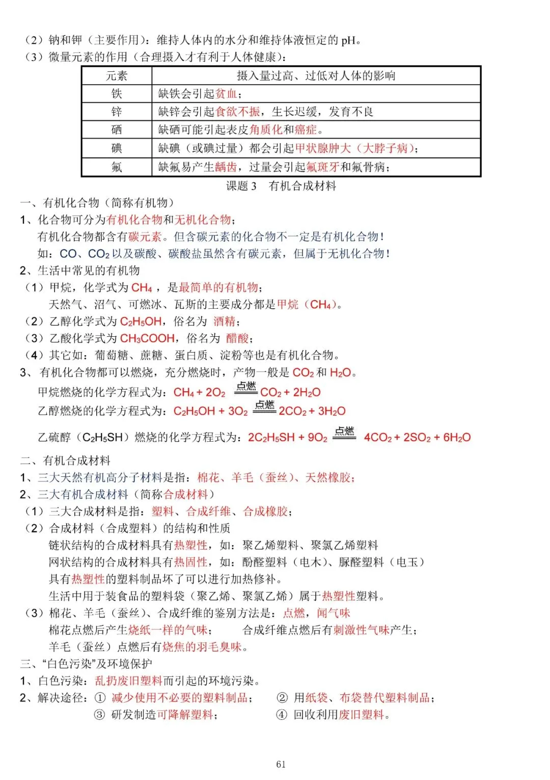 中考化学复习材料汇总 第61张 中考化学复习材料汇总 第61张