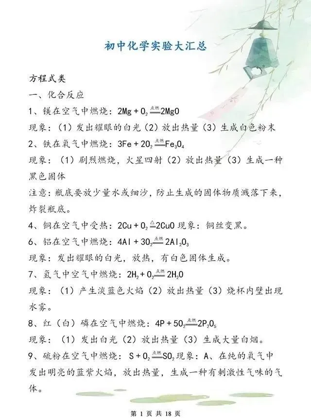 中考化学复习材料汇总 第241张 中考化学复习材料汇总 第241张