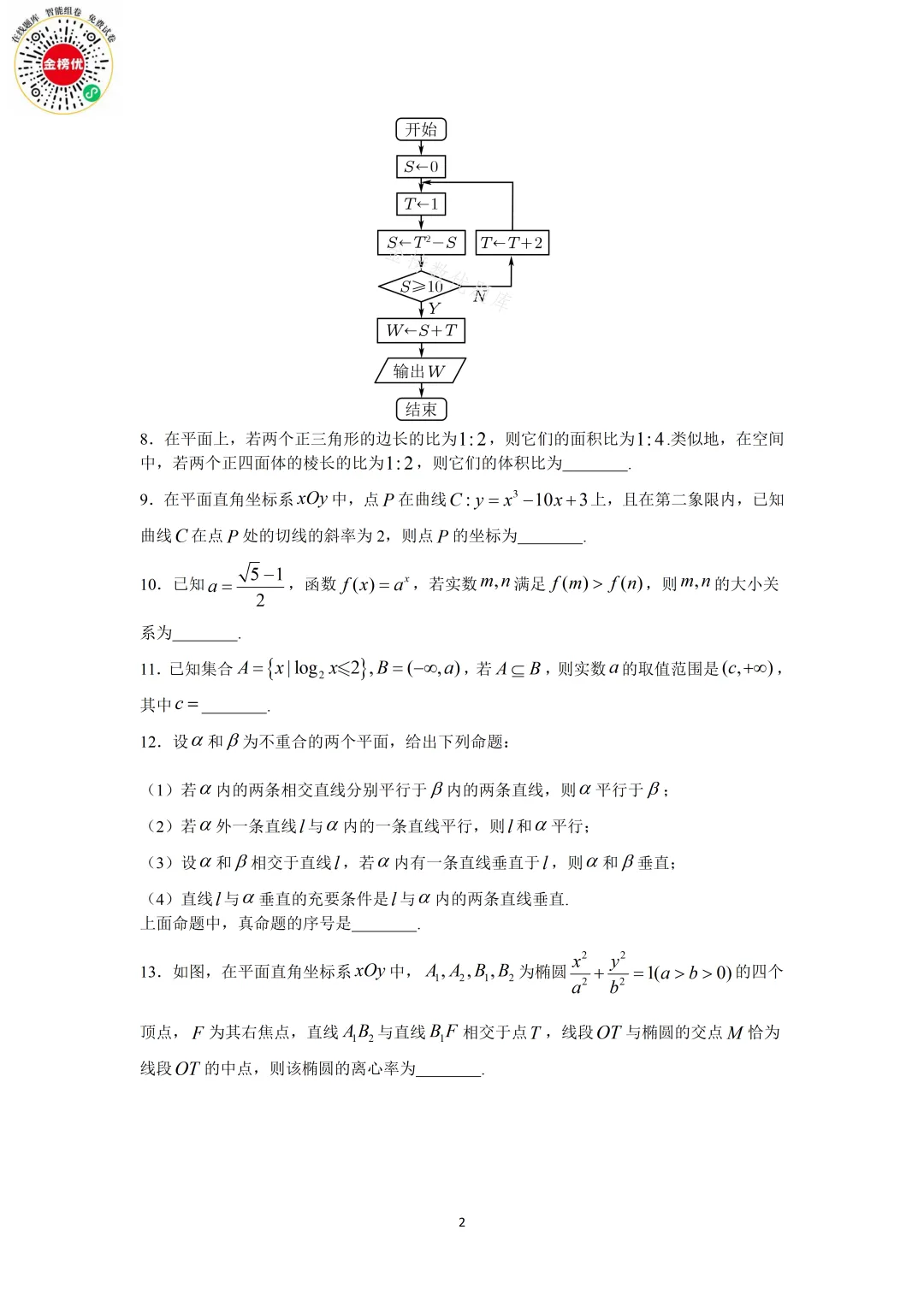 【高考数学真题】2009年江苏卷数学试卷+答案-第3张图片-四季读书网
