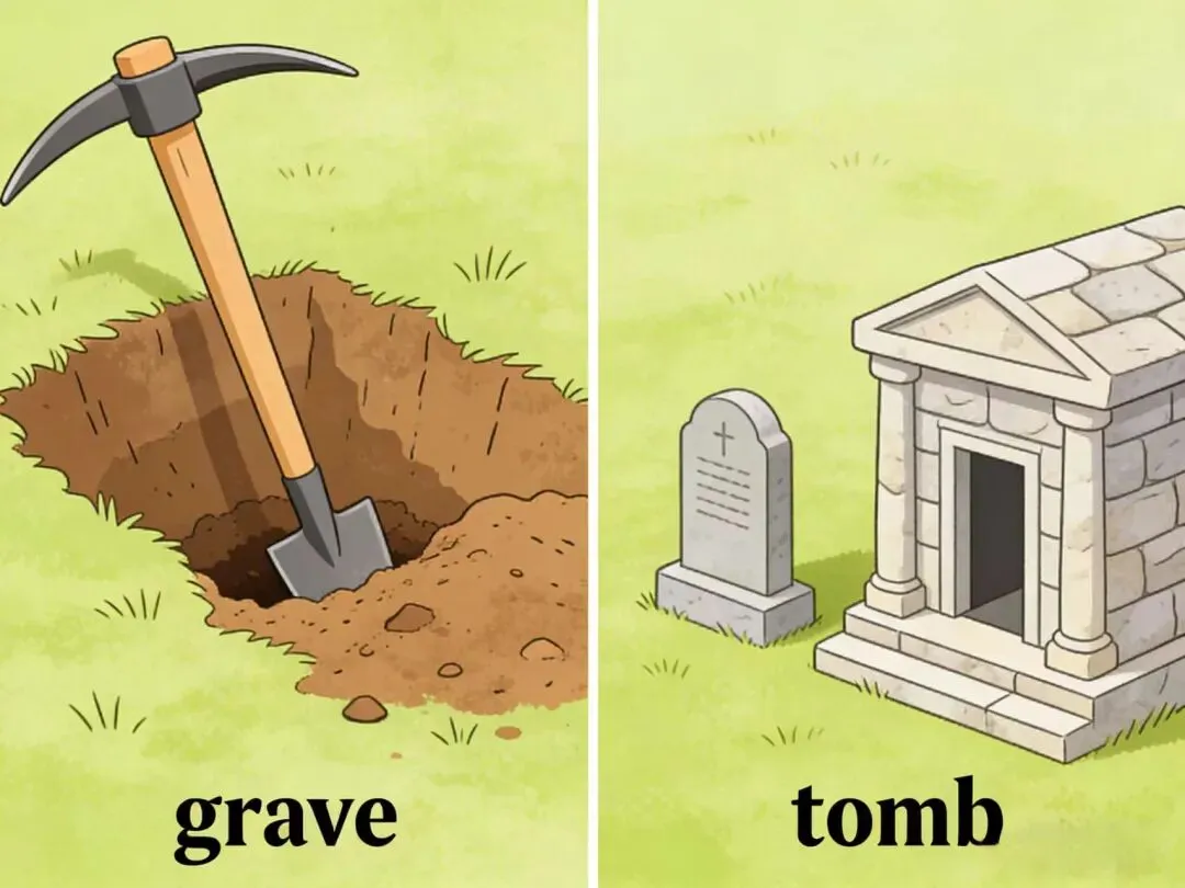 中考英语易混词辨析:grave和tomb别乱写!写错直接丢分!-第5张图片-四季读书网