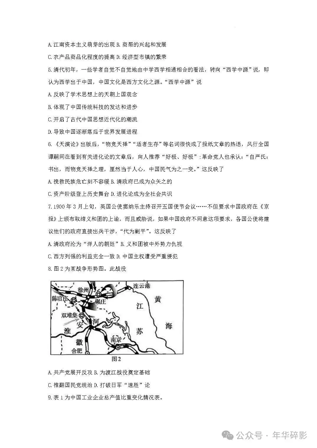 山东省实验中学2024届高三第一次模拟考试历史试题及参考答案(无水印版)-第3张图片-四季读书网 山东省实验中学2024届高三第一次模拟考试历史试题及参考答案(无水印版)-第3张图片-四季读书网