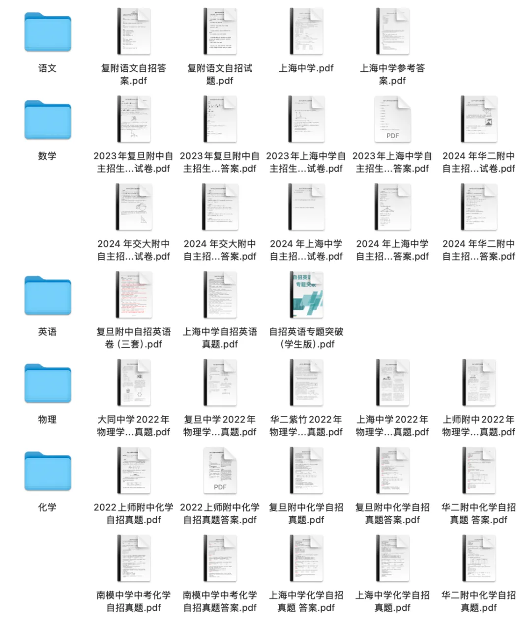 上海近5年中考全科自招真题与面试宝典-第5张图片-四季读书网