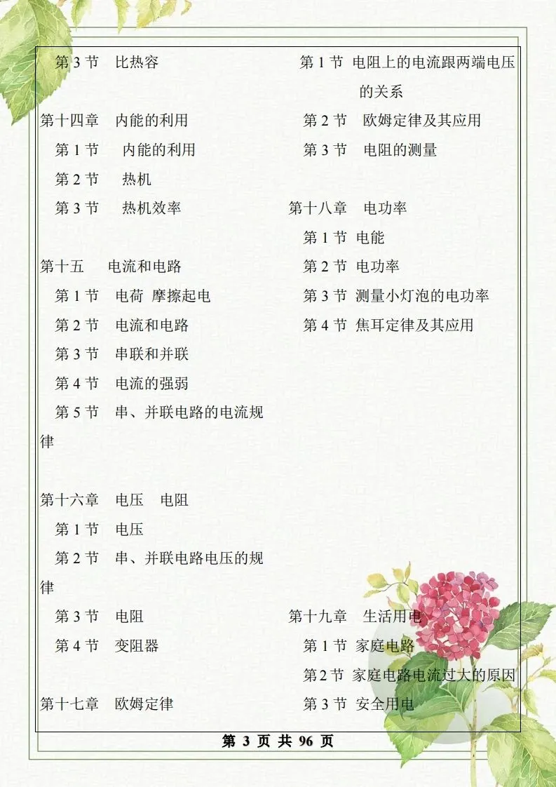 中考物理总复习知识点汇总,初二初三看过来-第4张图片-四季读书网