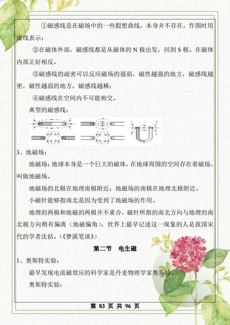 中考物理总复习知识点汇总,初二初三看过来-第84张图片-四季读书网