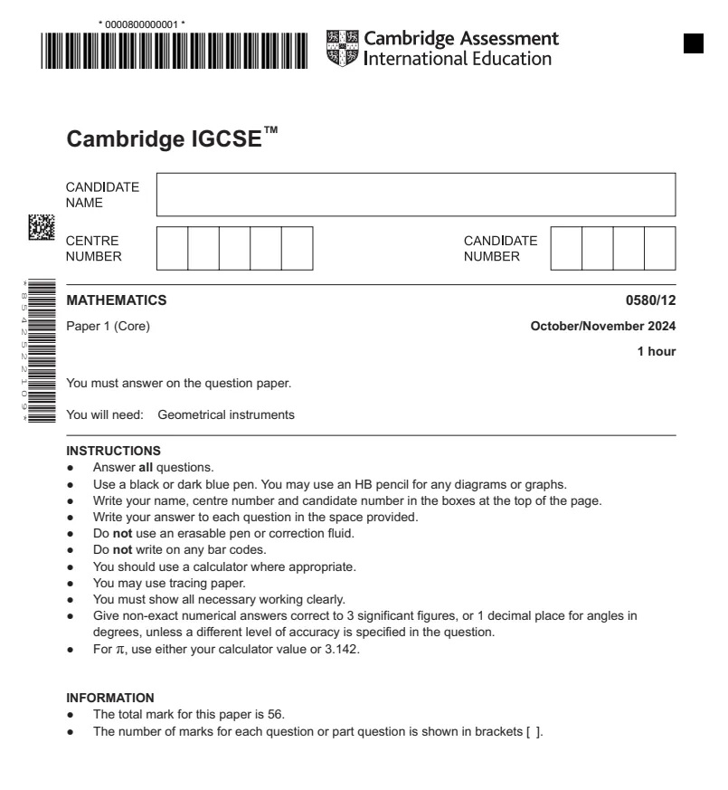 最新版IGCSE历年真题(CIE/Edexcel/AQA全覆盖),高清可打印~ 第10张 最新版IGCSE历年真题(CIE/Edexcel/AQA全覆盖),高清可打印~ 第10张