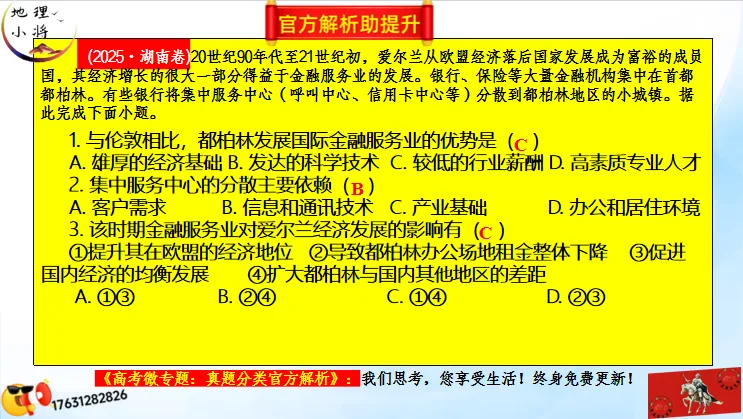 微专题《高考真题分类官方解析》:服务业 第45张