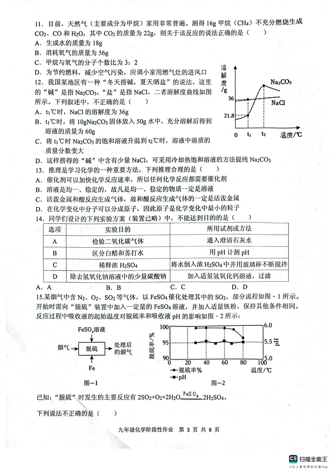 一模真题-2025年山东省临沂沂水中考一模化学试卷(完整版 + 答案) 第6张