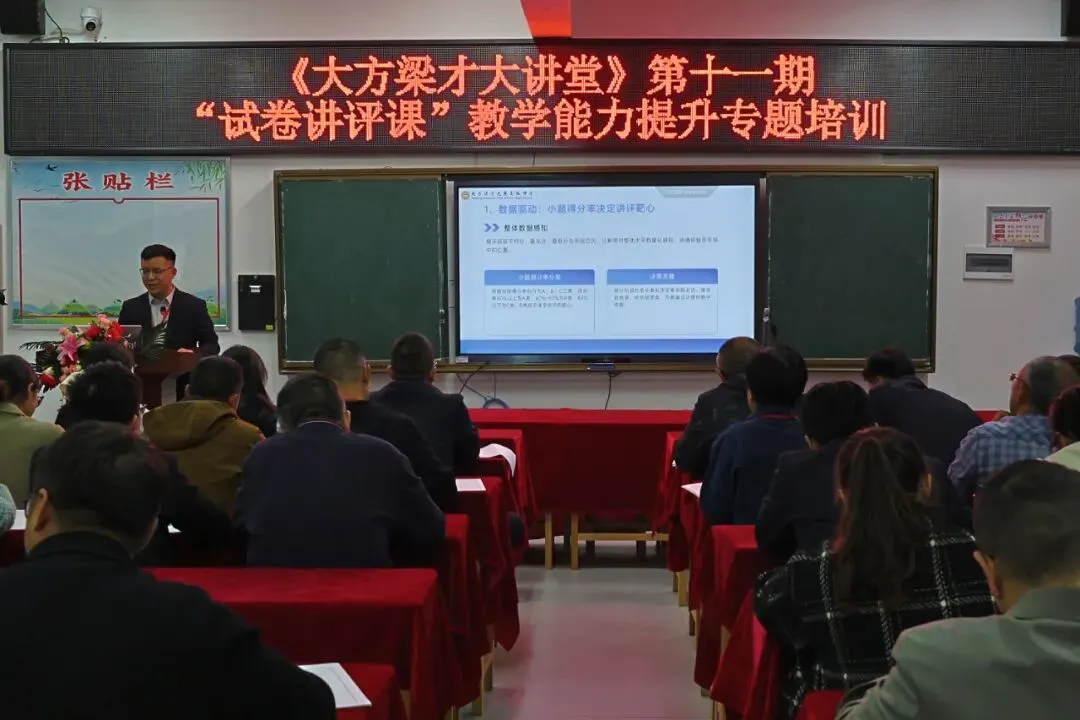《大方梁才大讲堂》第十一期“试卷评讲课”教学能力提升专题培训 第7张