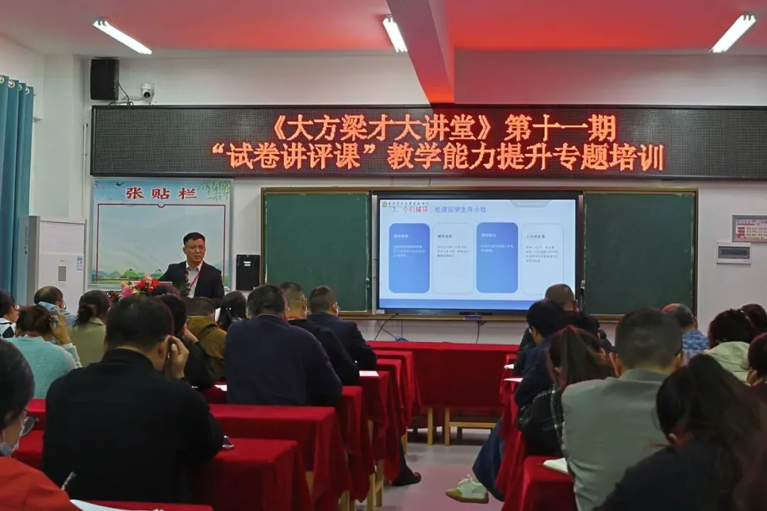 《大方梁才大讲堂》第十一期“试卷评讲课”教学能力提升专题培训 第15张