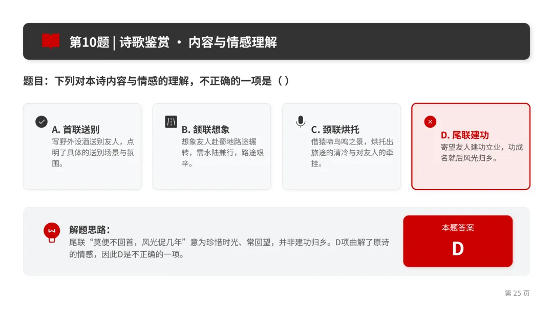 2025年武汉市中考语文阅读理解真题讲解(实用文+名著+文言文+文学类文本+古诗词+语言基础)方法和解题思路作题过程比答案重要 第25张