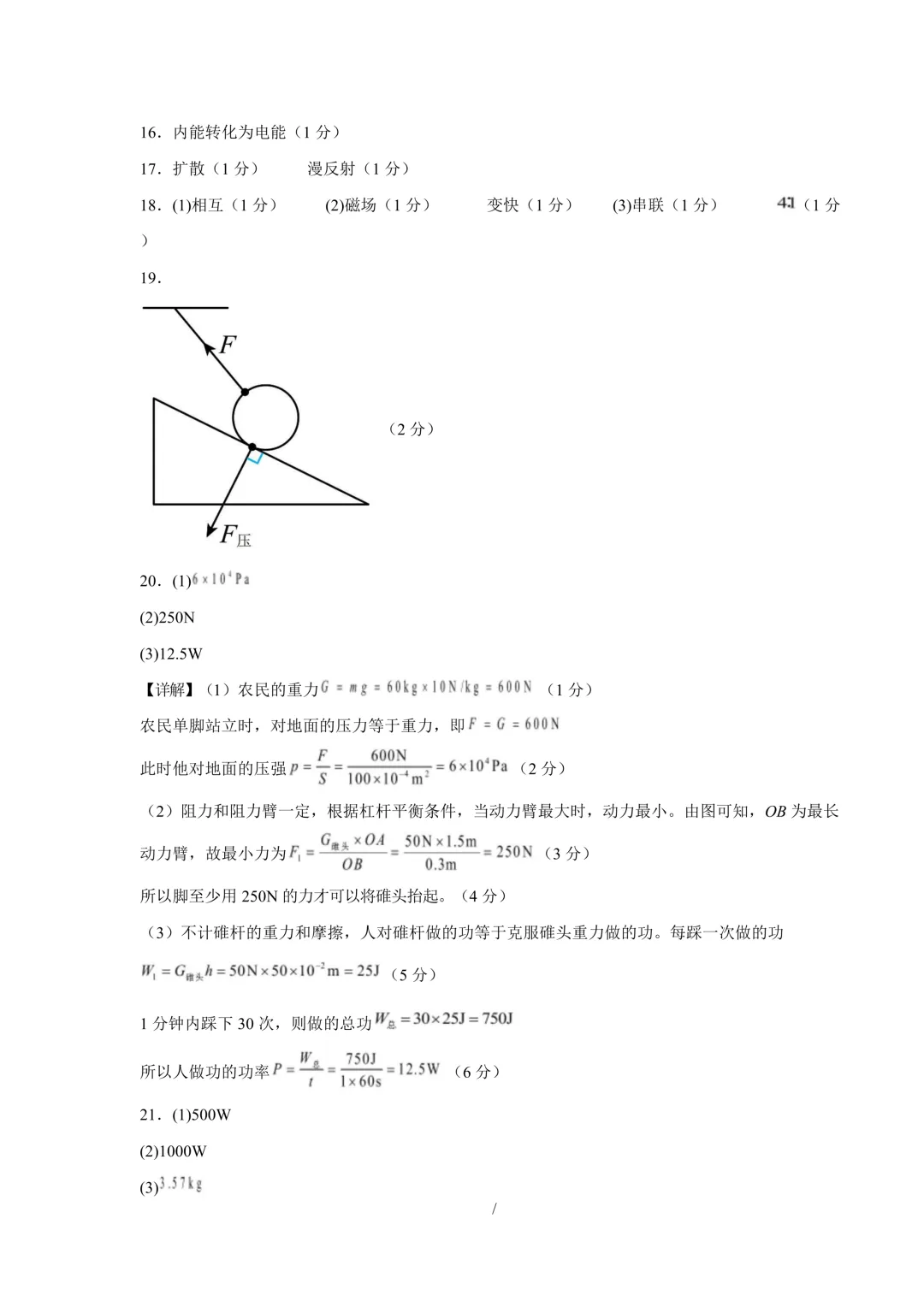 【中考模拟】九年级毕业水平测试模拟试卷+答案 第56张