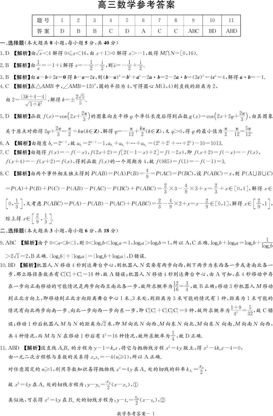 2026届长郡二十校高三4月联考数学试卷+答案 第6张