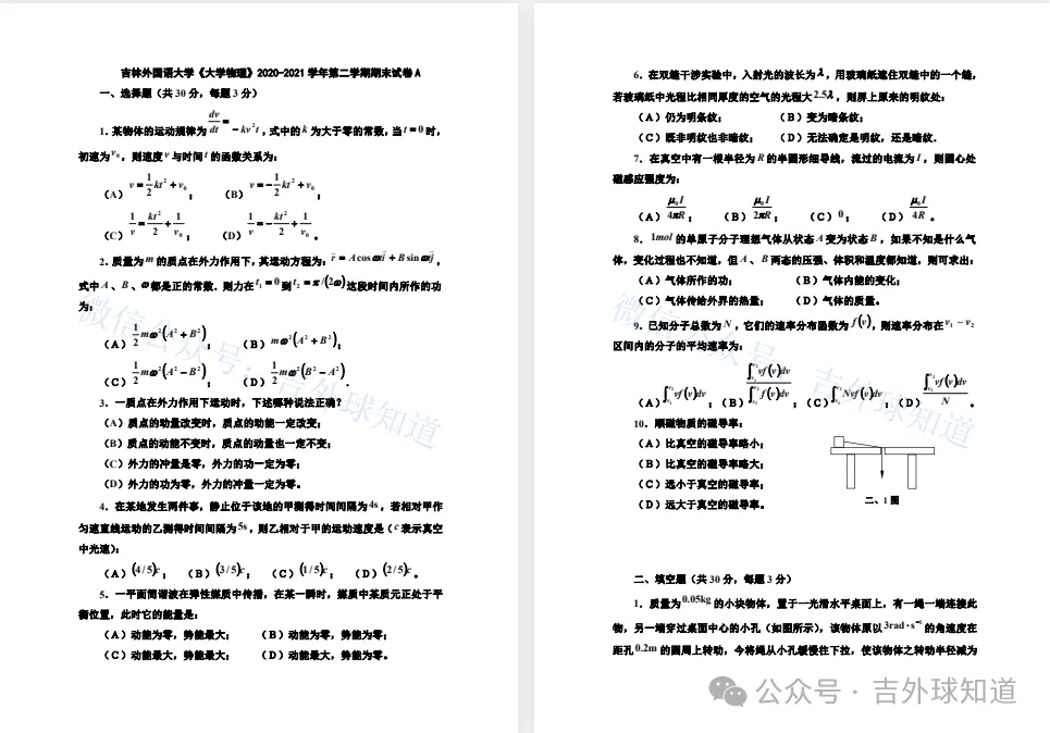 吉林外国语大学历年真题来啦!-第8张图片-四季读书网