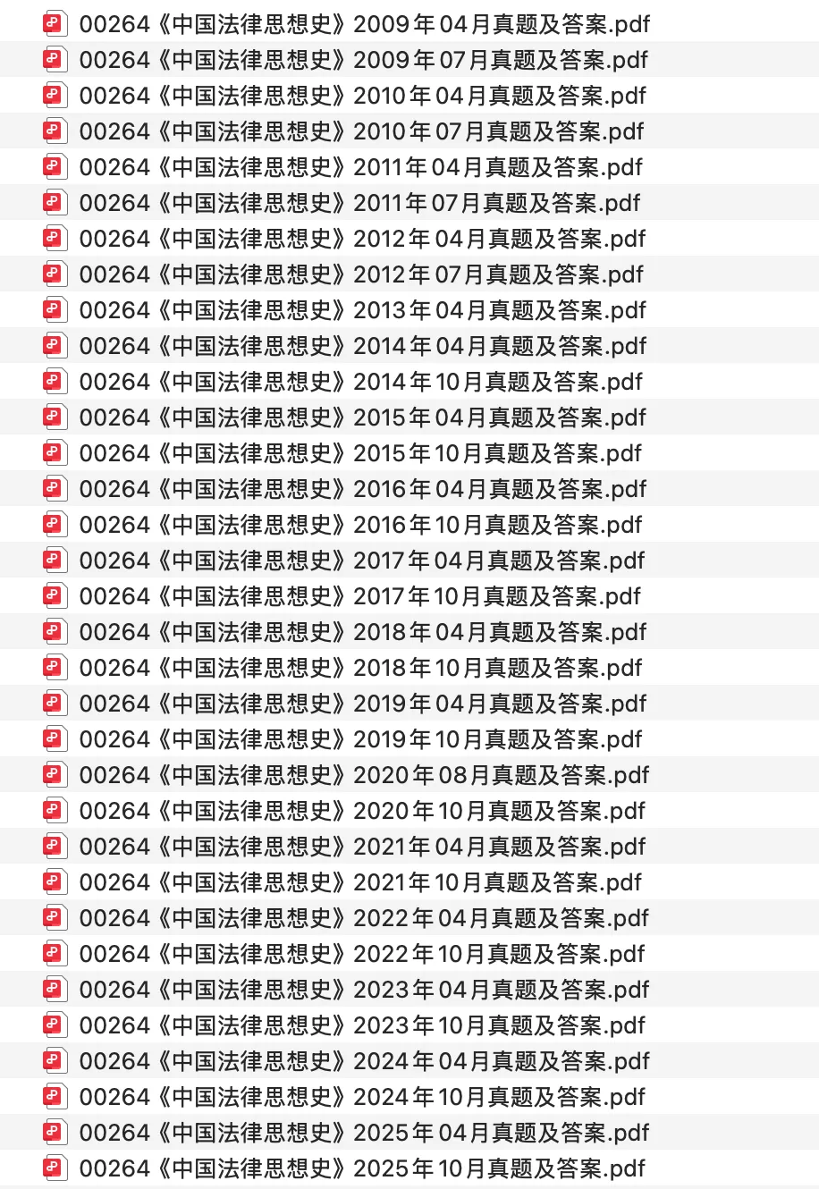 这套00264《中国法律思想史》真题资料(200904-202510),整理得比较全-第1张图片-四季读书网 这套00264《中国法律思想史》真题资料(200904-202510),整理得比较全-第1张图片-四季读书网