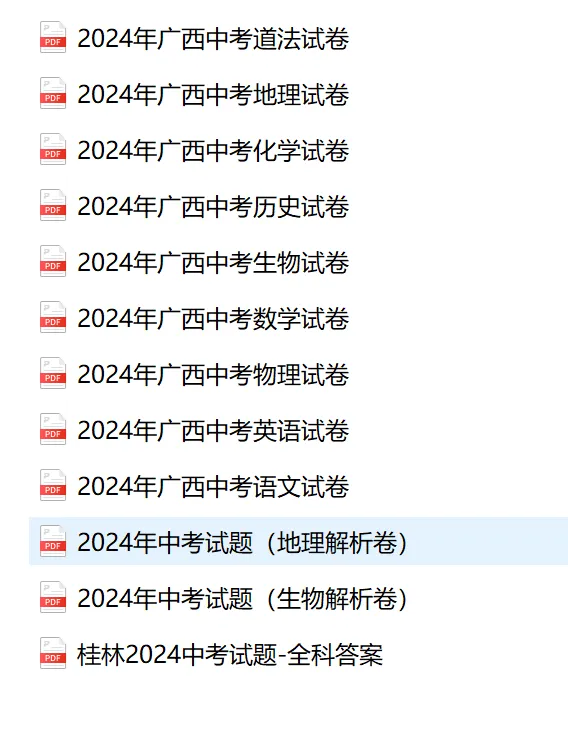 【中考真题】广西2024年中考真题 第2张 【中考真题】广西2024年中考真题 第2张