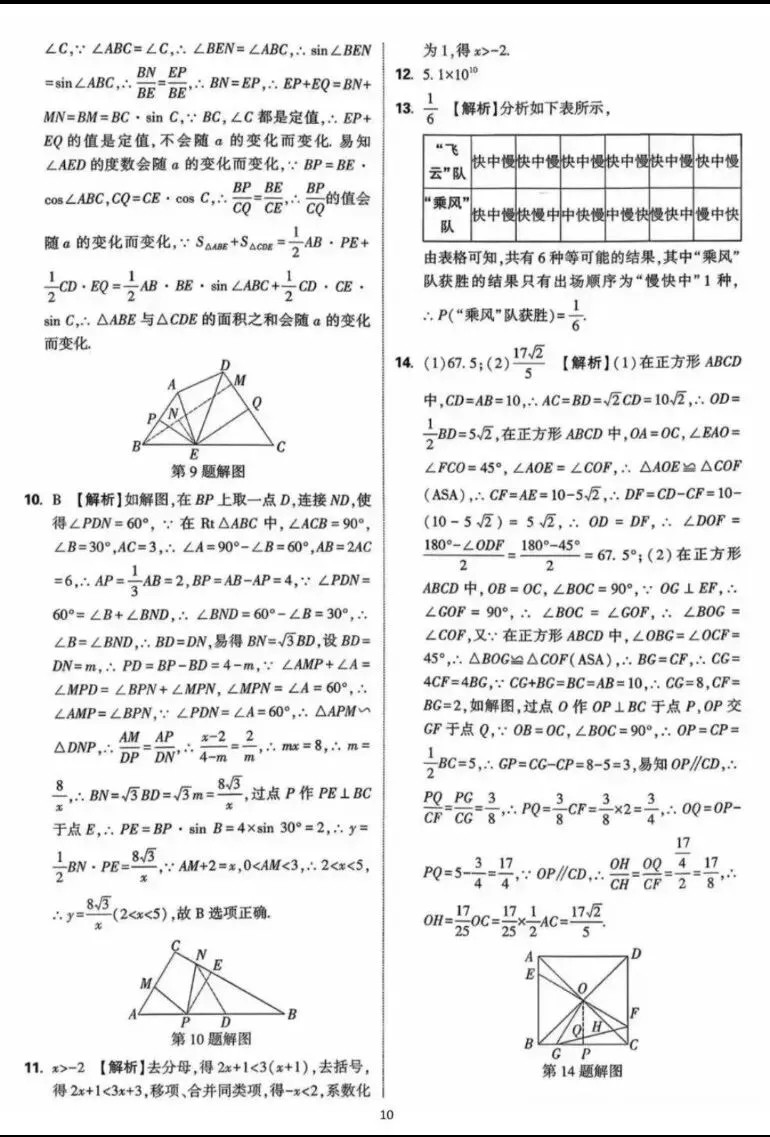 2026安徽省中考数学试卷信心版(抓分卷)含答案-第10张图片-四季读书网 2026安徽省中考数学试卷信心版(抓分卷)含答案-第10张图片-四季读书网