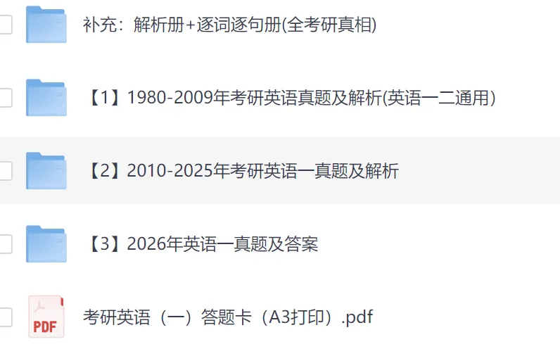 【考研英语】历年真题及答案(1980-2026年)-第1张图片-四季读书网