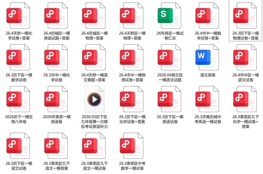 历城、天桥、市中已更新,济南各区一模试卷下载中! 第1张