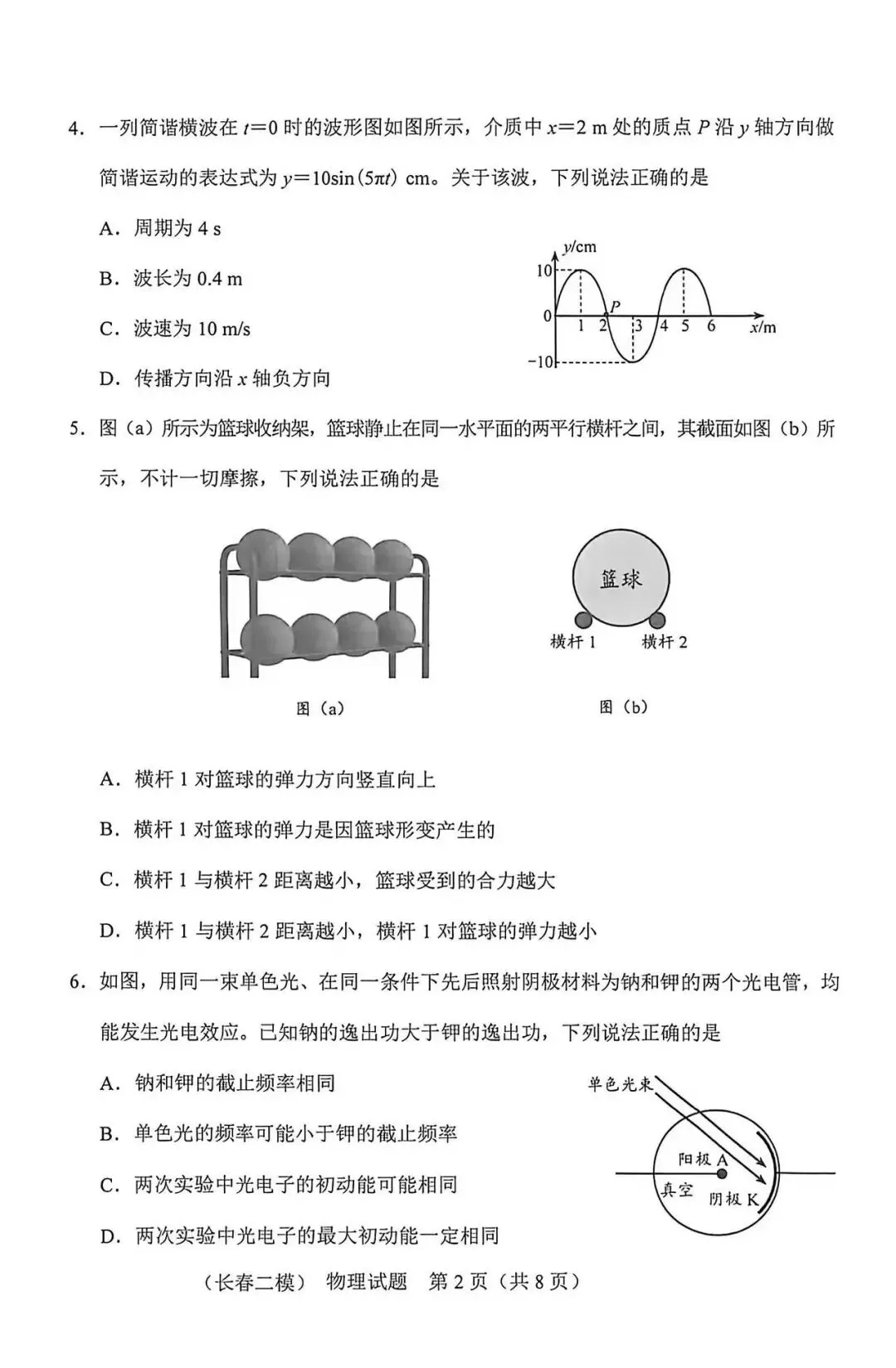 2026届高三二模物理试卷-第2张图片-四季读书网 2026届高三二模物理试卷-第2张图片-四季读书网