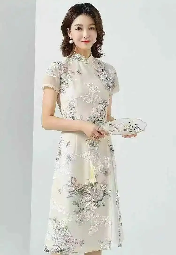 高考中考季必备【旗袍】26夏~品牌女装库存尾货折扣批发实体电商直播一手货源 第15张